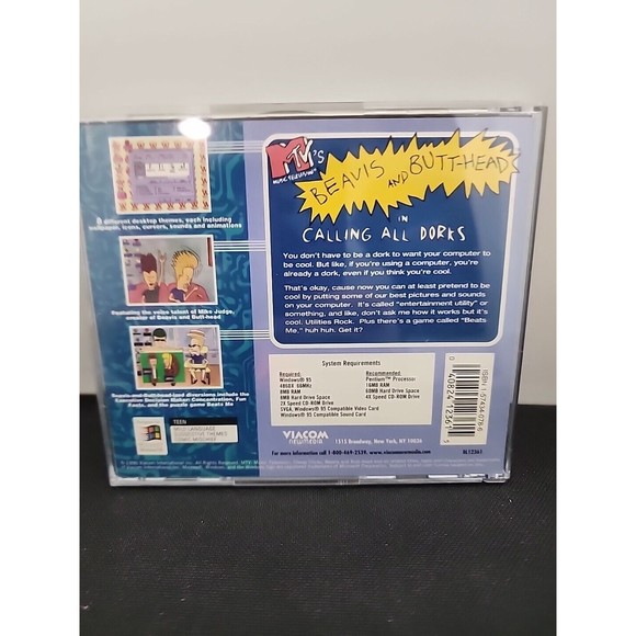 MTV's Beavis & Butthead - Calling All Dorks PC Software CD VGC - Picture 2 of 8